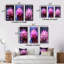 «Radiant Pink Blossoming Lotus Luminescent», 3 pièces sur toile-567720253-567720255