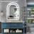 Arch Bathroom LED Mirror with Frontlit & Backlit, Anti Fog Lighted Vanity Mirror with Stepless Dimmable, ETL Listed, IP54 Waterproof, CRI90+, HD Tempered Glass-452794116