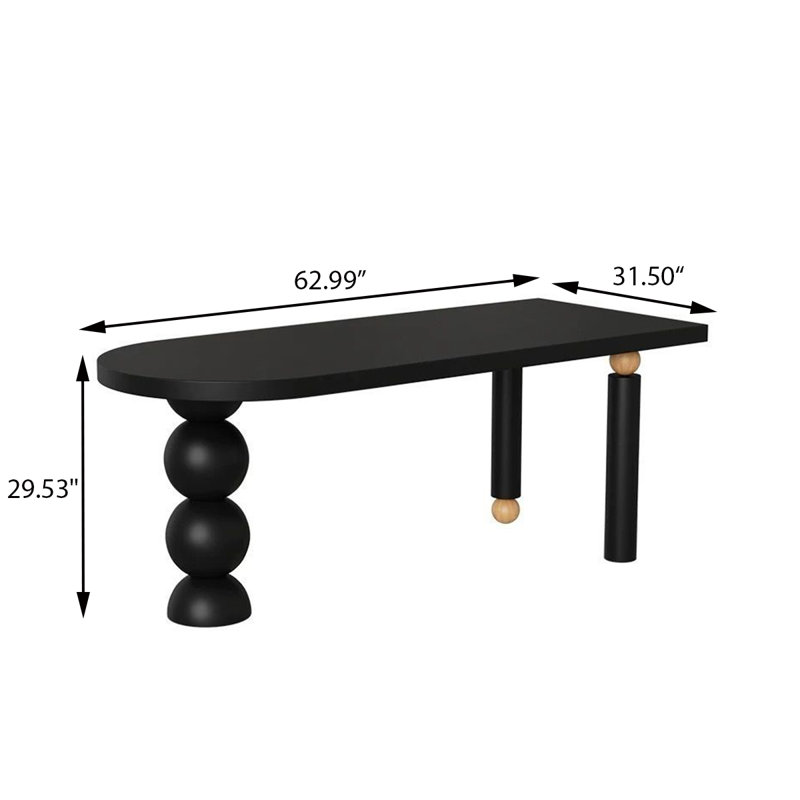 Table de salle à manger 70,87 po, 29.53" H x 70.87" W x 31.5" D