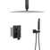 Rainfall Shower System with 12 Inch Shower Head and Handheld Complete Combo Set Ceiling Mount