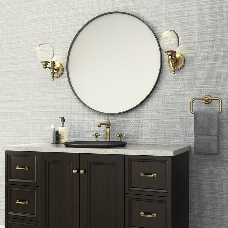 Damask 1 - Light Armed Sconce, Moderne Brushed Gold