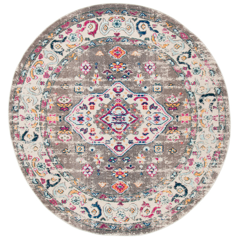 Yedidalga Performance Oriental Rug, Round 6'7"