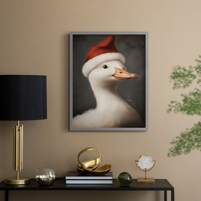 Art des Fêtes de Noël - Série 2 - Cccxxix, reproduction d'art encadrée - bois massif