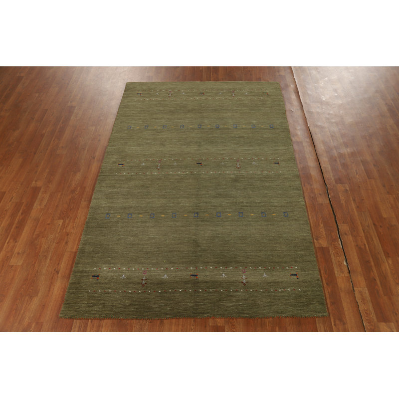 Green Tribal Gabbeh Indian Area Rug