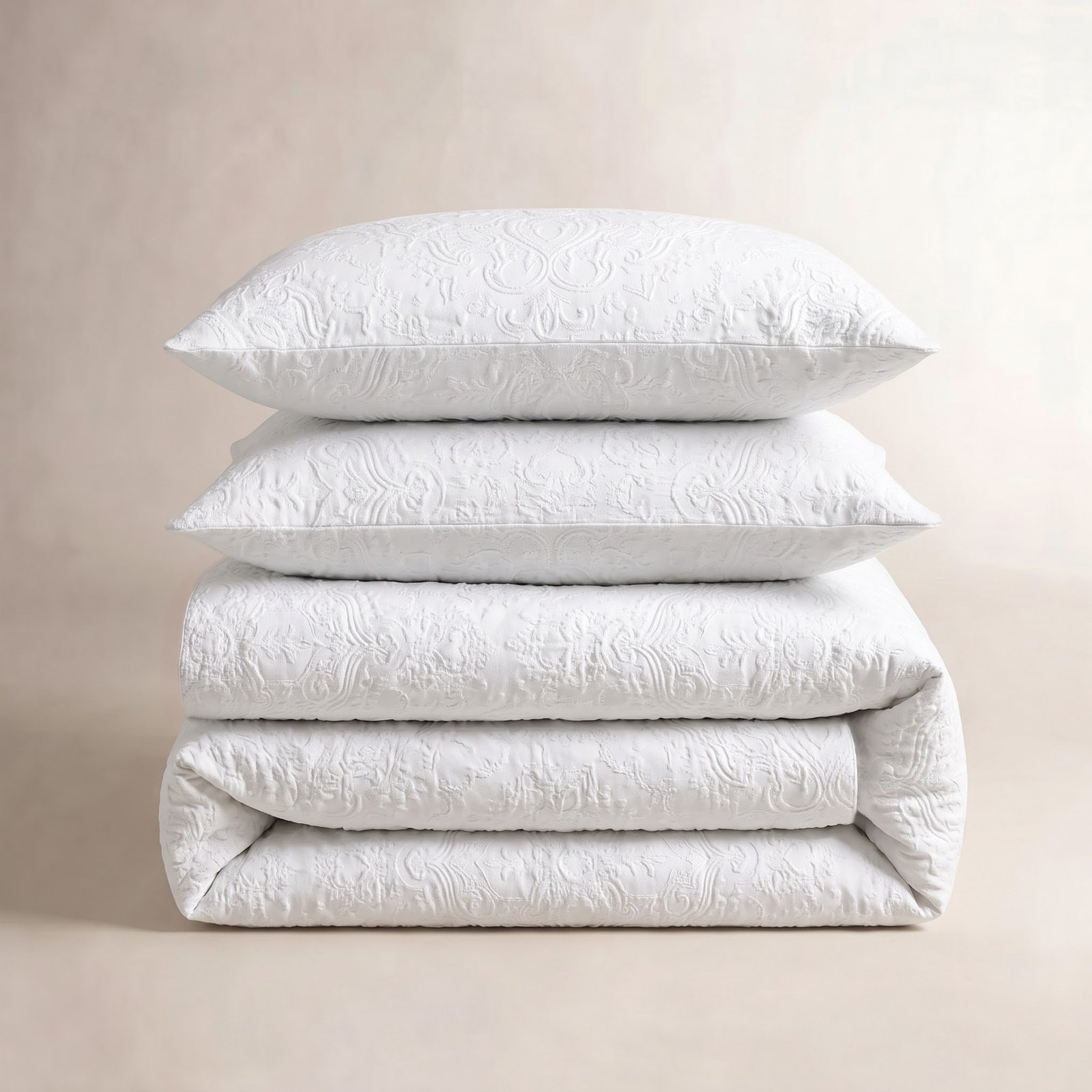 Melody Cotton Coverlet Set, Queen Duvet Cover + 2 Queen Pillowcases