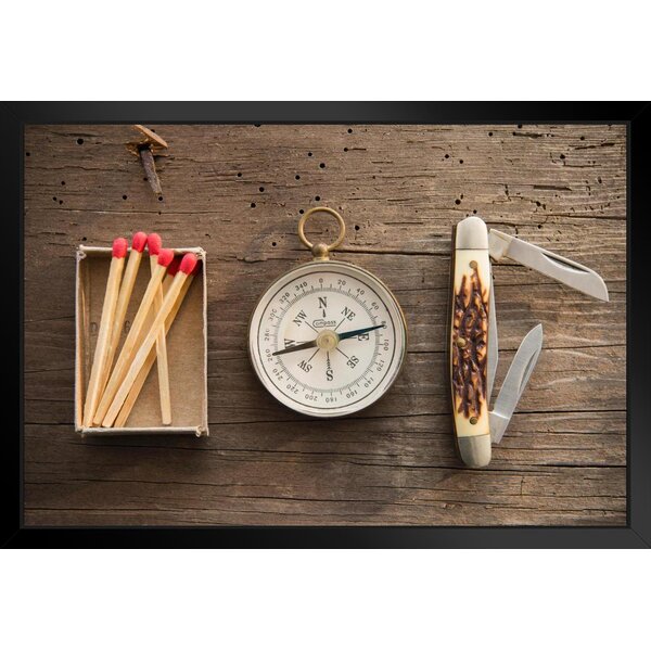 Latitude Run® Survival Kit Matchsticks Compass And Knife Photo Art ...
