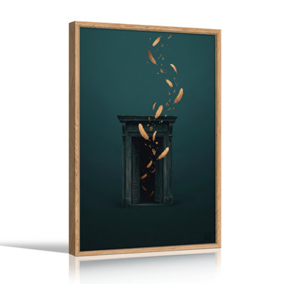 Ensemble de 1 tableau sur toile « Feuilles flottantes »