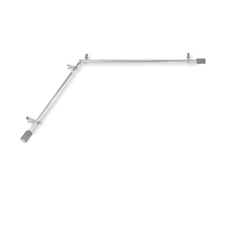 Tringle à rideaux simple réglable 0,75 po Anzalone, 48 po à 84 po, Nickel satiné