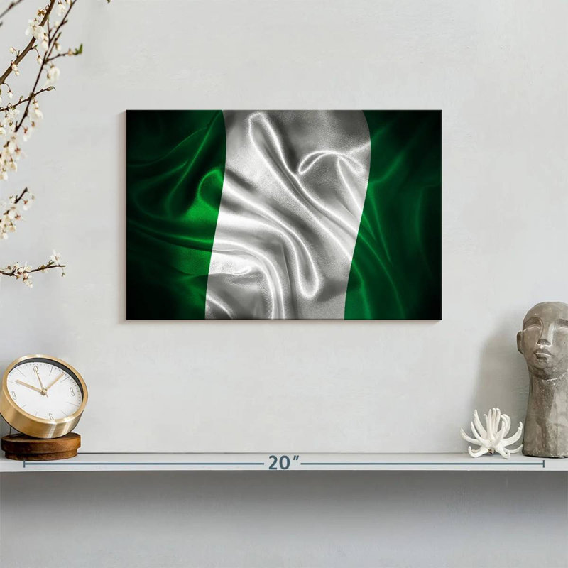 Borges Vignette Nigeria Flag, 8" H x 12" W