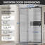 Porte de douche pivotante semi-sans cadre 44-48 X x H 71 with avec verre trempé 1/4 "-105753218