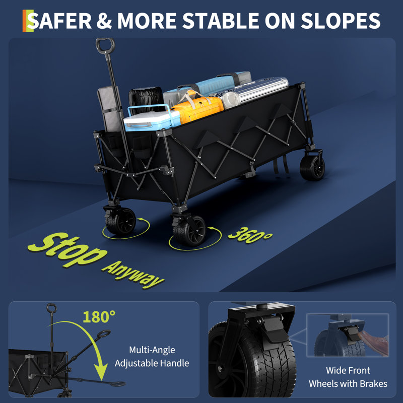 106.7cm H x 73.7cm W Utility Cart, Black