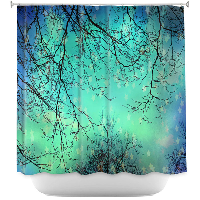 Rideau de douche simple s night time trees ii Chesney