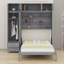 Lit escamotable avec armoire supérieure, tablettes et garde-robe Murphy-123599832