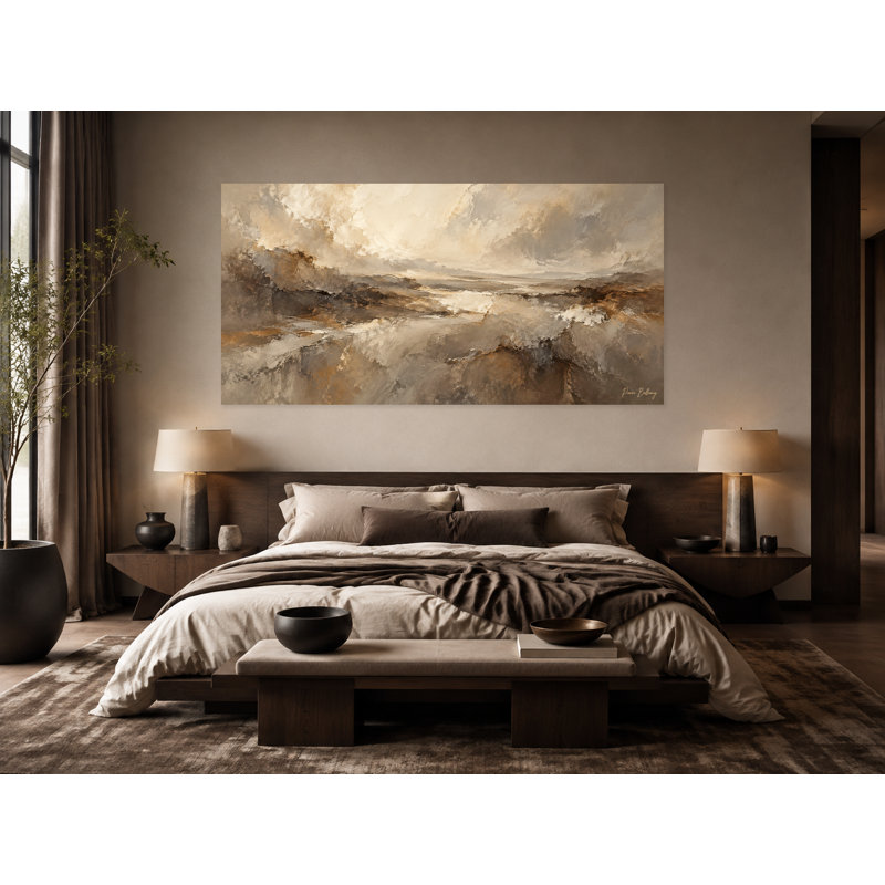 Art mural sur toile panoramique Amber Valley Light, H 27,5 po x l 55 po x P 1,5 po