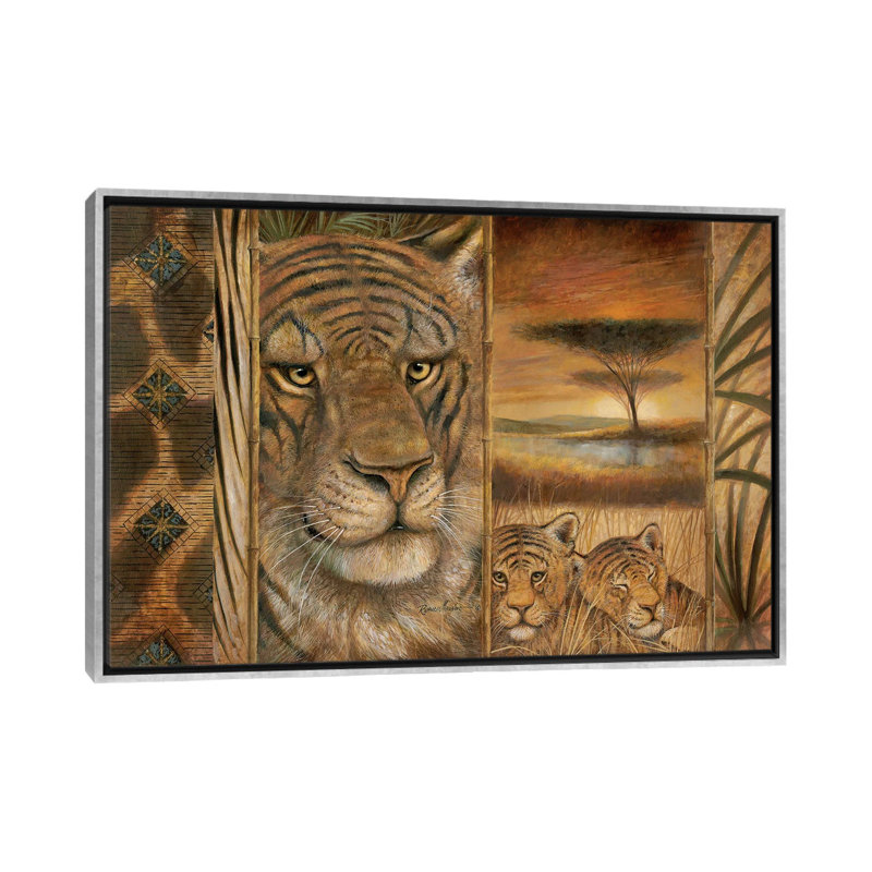 «Wild and Beautiful» par Ruane Manning - reproduction d'art, H 18 po x l 26 po x P 1,5 po, Toile avec cadre argenté