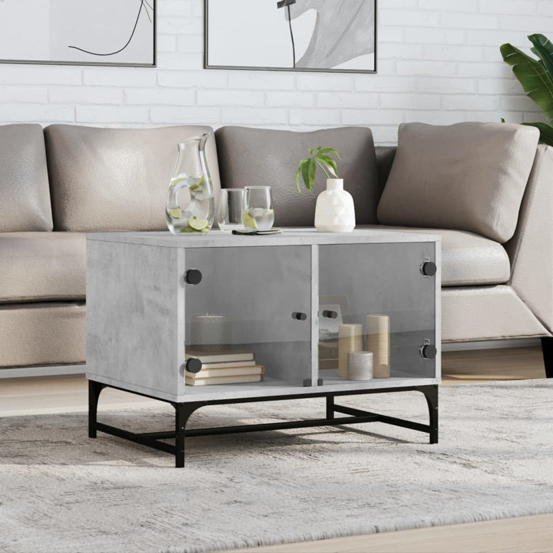 Aanuoluwa Coffee Table with Storage, Concrete Grey