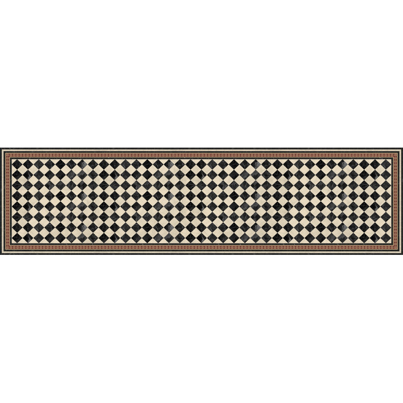 Bethsy Vinyl Machine Printed Area Rug, Rectangle 2'2" x 8'2.4"