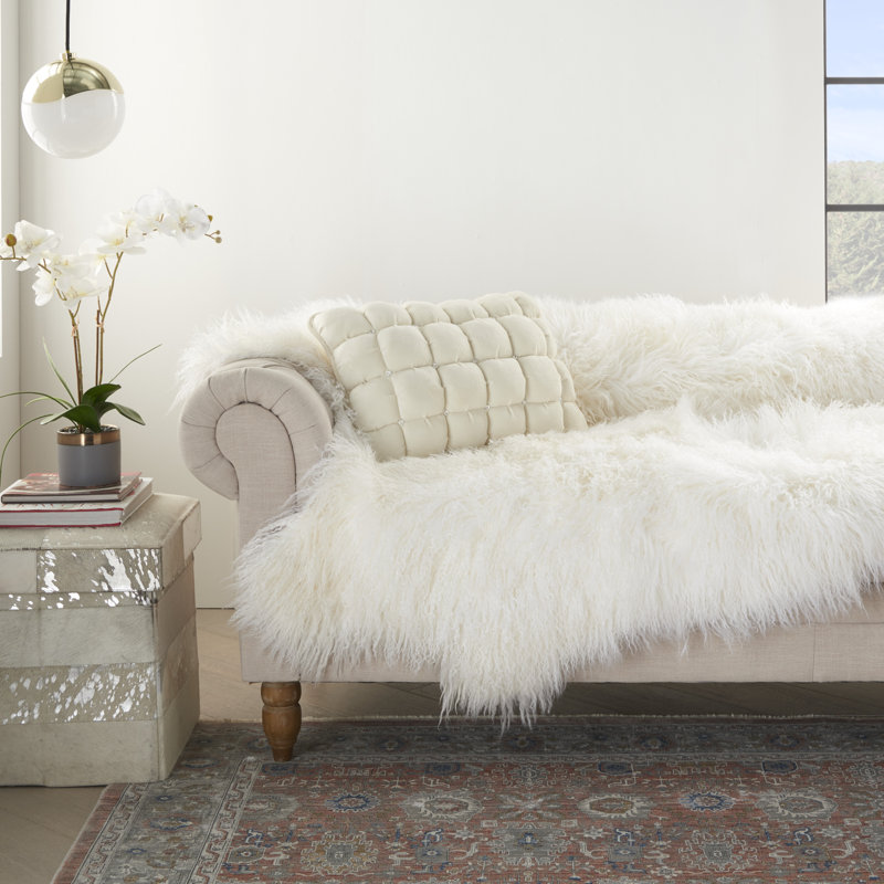  Housse de coussin rectangulaire et insert, Ivoire