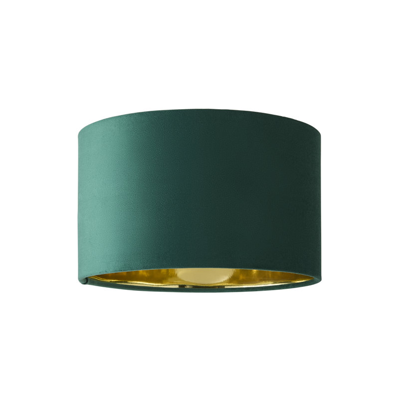 Afzaal Linen Blend Drum Lamp Shade ( Slip-On ) in Green, 25" H x 45" W x 45" D