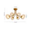 Plafonnier semi-encastré en verre Mid-Century 8 lumières-257377346