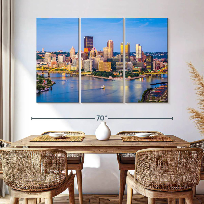 Vue de Sirci à Pittsburgh, H 42 po x l 65 po