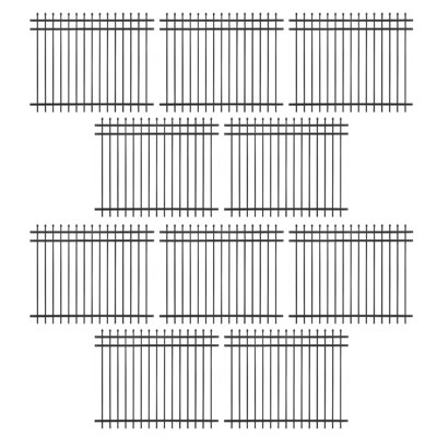 Fencer Wire 4/ 5/ 6FT H X 6FT W Heavy Duty Pinnacle Fence Barrier Panel, Anti-Rust Metal Fencing Panel, Pack of 10