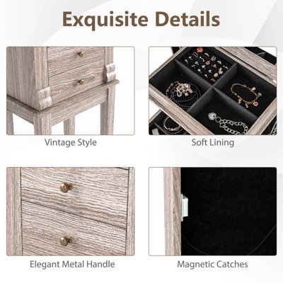 Armoire à bijoux avec miroir Furtado