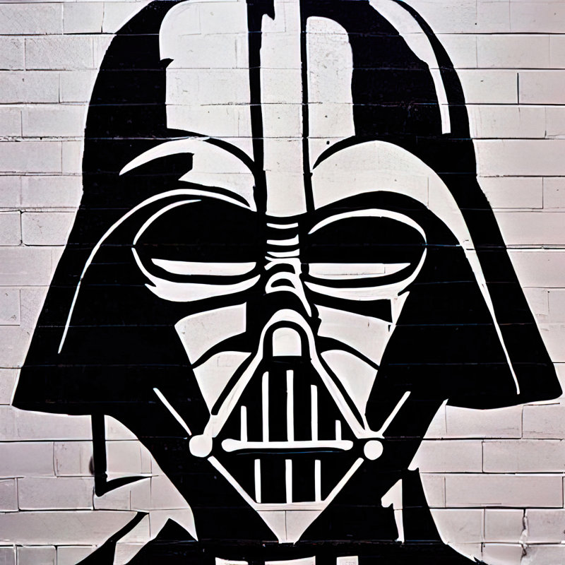 «Darth Vader One» par Stephen Chambers, impression sur toile tendue, H 15 po x l 15 po x P 1,5 po