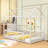 Metal Floor Bed Frame With Fence-697398872-697398875