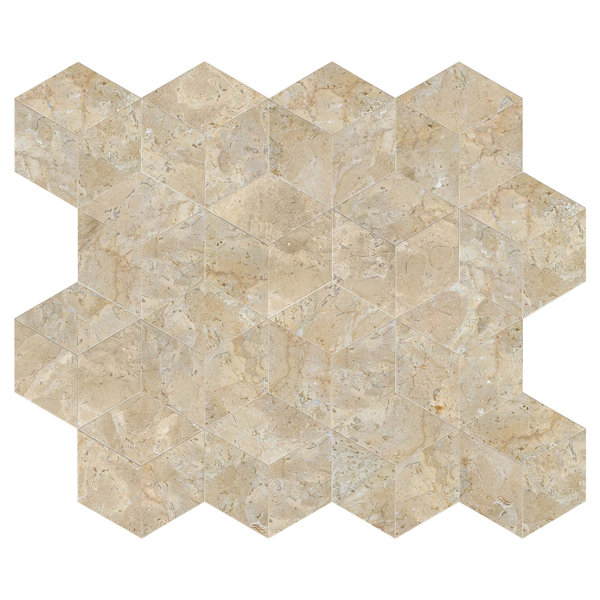 Hexagon Natural Stone Marble Tiles For Floor And Wall, 1 Box 12 PCS