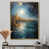 Toile avec cadre flottant or