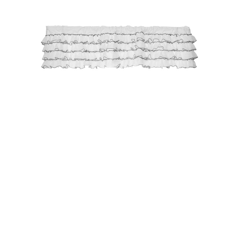 Rideau de fenêtre 72" superposé, Blanc / Gris