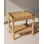 Scallop Rattan Side Table – Handcrafted Wicker Accent Table for Living Room & Boho Decor