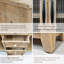 Console rectangulaire en bois manufacturé brun massif
