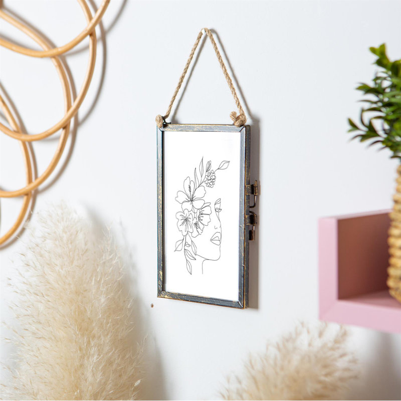 Nicola Spring - Hanging Metal Photo Frames, Rectangle, 2, 4" x 6"