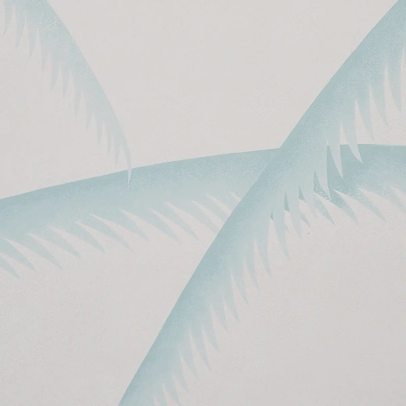 Deco Palms Wallpaper, Seaglass