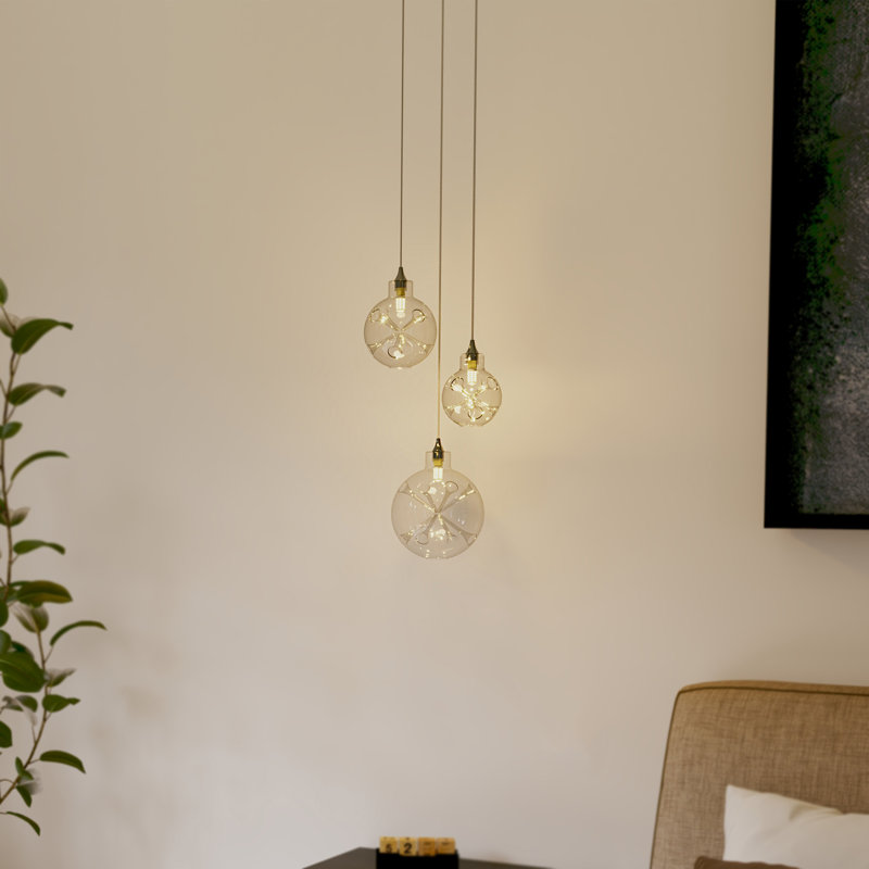 Calla Lillies 3 - Light Flush Mount, Satin Nickel