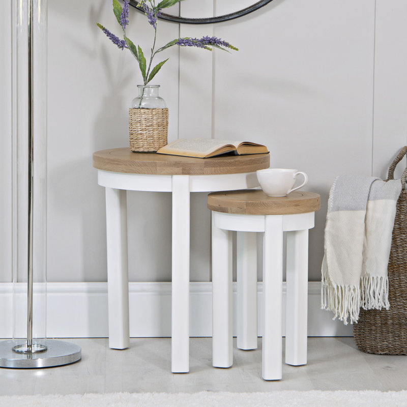 Lyddington Round Nest of 2 Tables