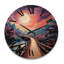 Horloge murale en bois massif Margreta-1758432596