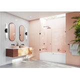 Illume 65.75 in. x 58.25 in. Fully Frameless Hinge Bathtub Door