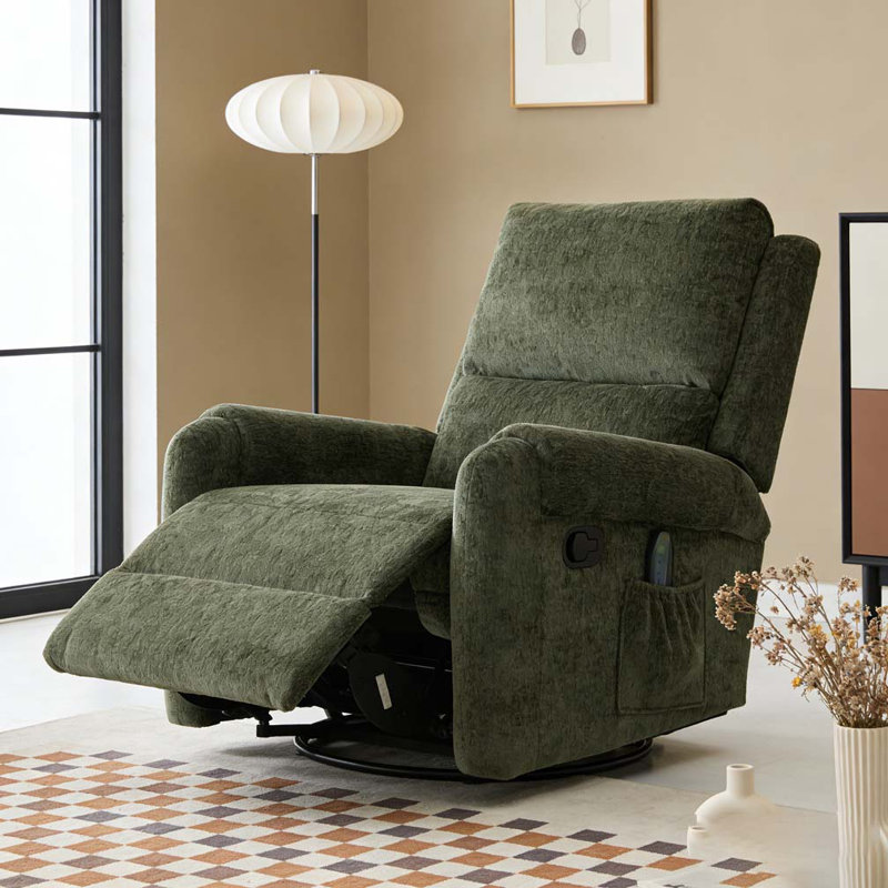 Manual Recliner Massage Recliner Chair, Green