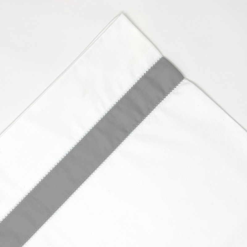 Ensemble de draps en coton à ourlet bordé à longues fibres 525 fils Pointehaven, Ensemble de draps pour très grand lit