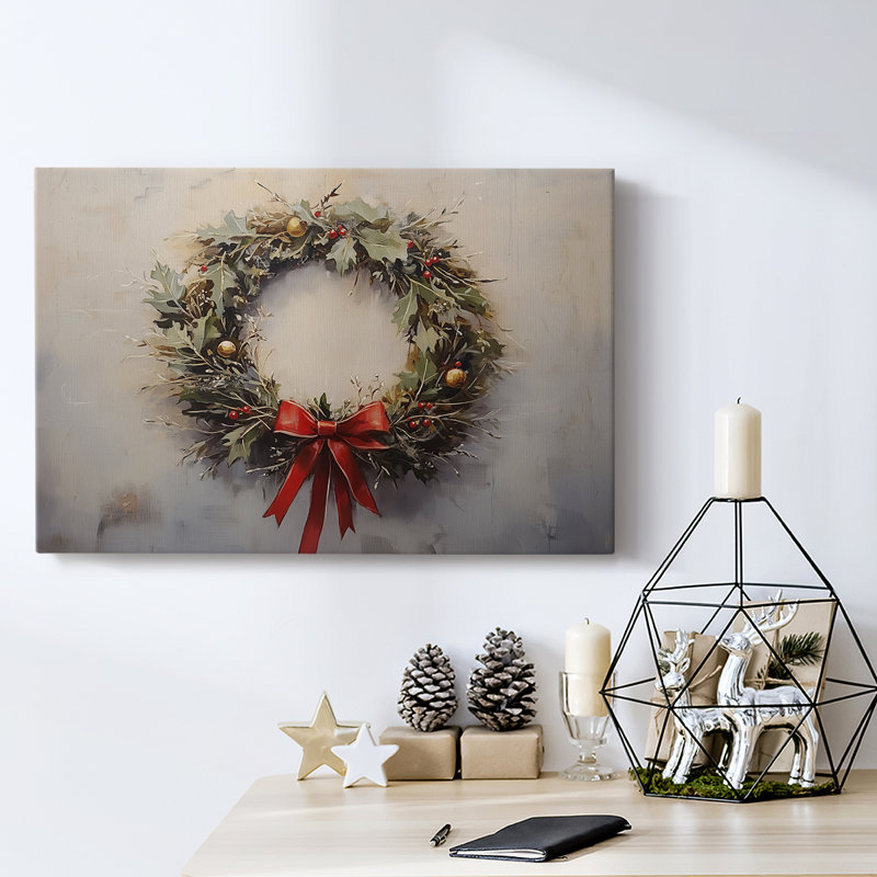 Art des Fêtes de Noël - Toile tendue avec châssis - Série 3-XLV, H 16 po x l 24 po