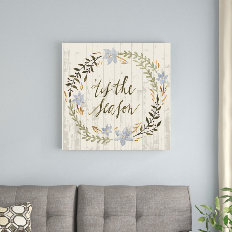 «Rustic Christmas IV» par Grace Popp - reproduction d'art sur toile tendue, H 36 po x l 36 po