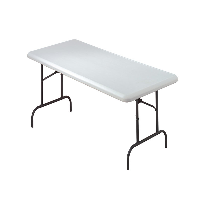 Platinum Granite Industrial Folding Table with Steel Legs, 30" x 60"
