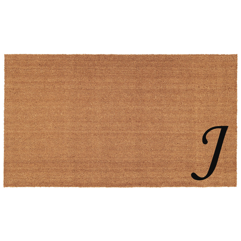 Tapis d'entrée antidérapant Zebrowski, J, Rectangle 1 pi 6 po x 2 pi 6 po