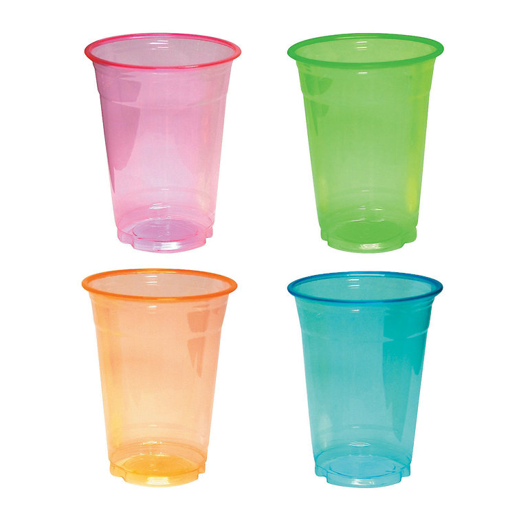 disposable colored plastic cups for party