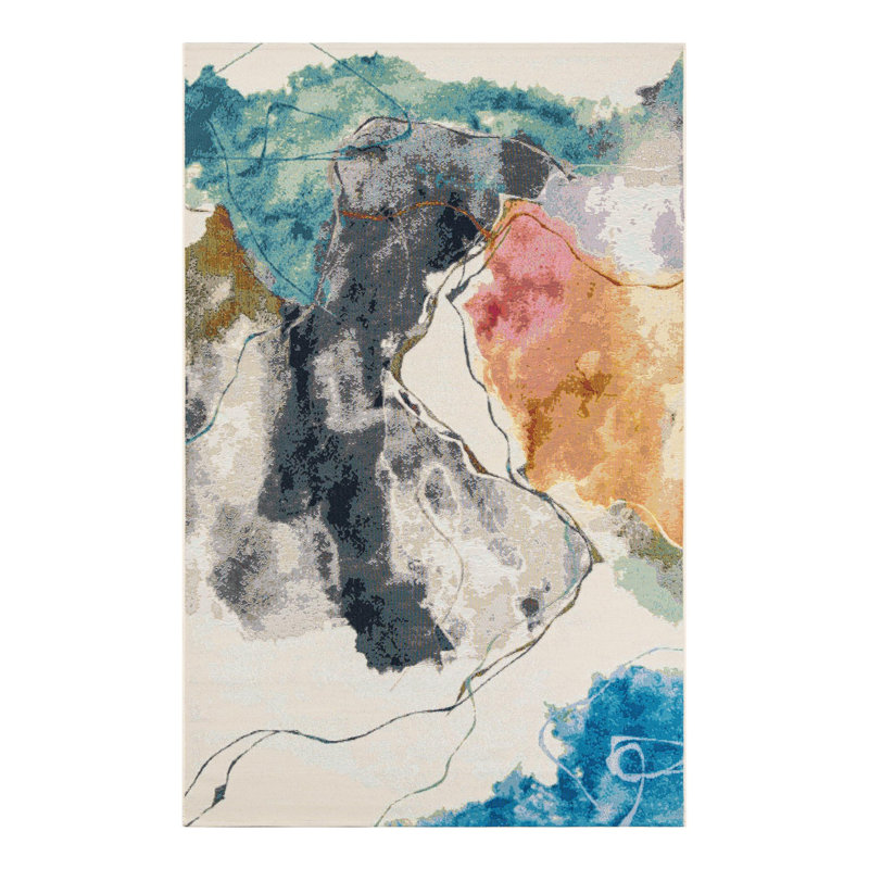 Keazia Indoor/Outdoor Area Rug, Rectangle 5'3" x 8'