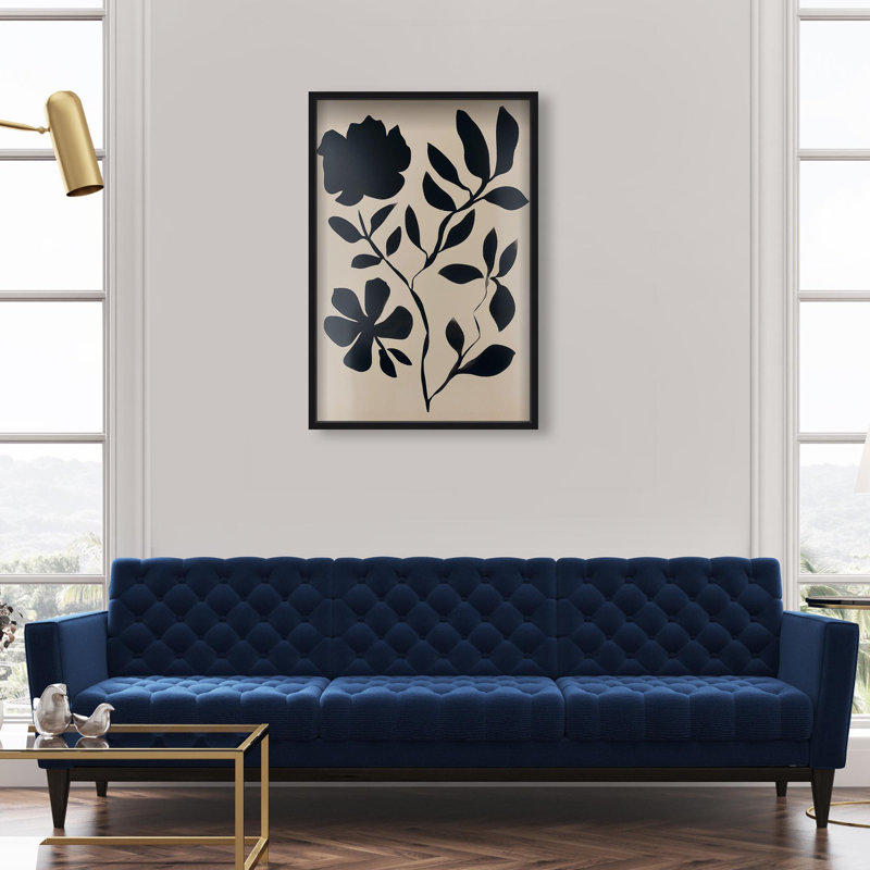 Oliver Gal Cinder Bloom I Floral & Botanical - Luxury Shadowbox Framed Wall Art, 25.5" H x 17.5" W, Black