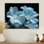 Photo romantique de géraniums noirs et bleus - Art mural géraniums